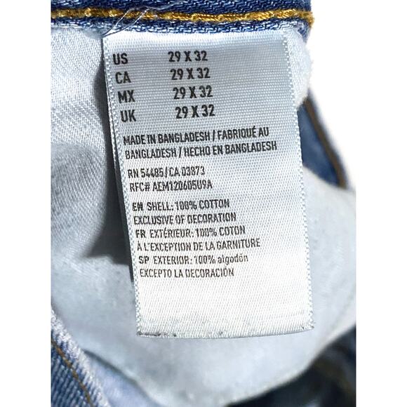 American Eagle Made to Last Slim Fit Jeans Mens 31x31 Distressed Thrashed Grunge - Picture 10 of 11